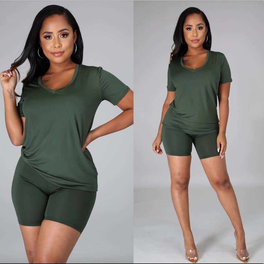 Biker shorts set